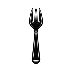 a fork modern minimalist handle vector art silhouette