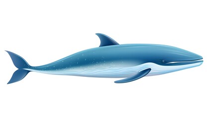 Fototapeta premium Professional illustration of a majestic blue whale displaying its beauty and size