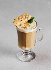 cup of coffee with ice cream