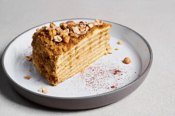 piece of cake on a plate