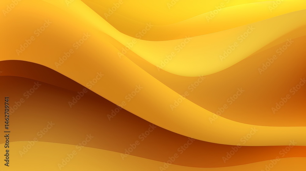 Poster yellow wave with a brown background. the wave is long and curvy. the background is a warm, golden co