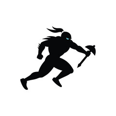 silhouette of a jumping man