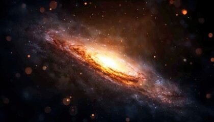 Fototapeta premium Spiral galaxy in deep space (3)