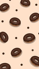 Chocolate Donut Background Wallpaper V.1