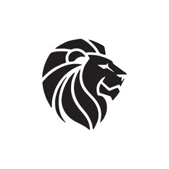 Stylized Lion Head Icon – Bold Vector Illustration