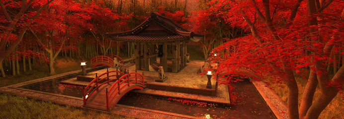 Autumn Japanese Bell Shrine