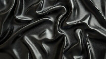 Obraz premium A close-up shot of a seamless black leather texture ideal for backgrounds or design projects, design, close-up