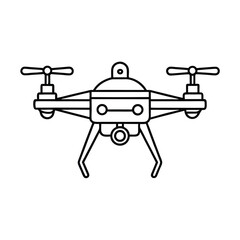 drone flight mode hovering again line art vector silhouette