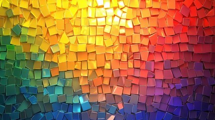 adding element mosaic colored lgbt background showcasing tile pattern rainbow textured artistic pride