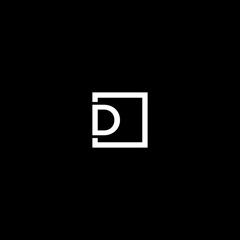 letter d logo combination with box