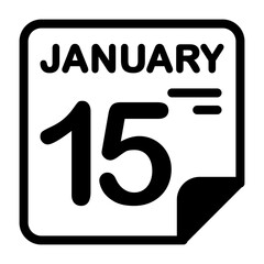 15 January Calendar Icon