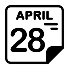28 April Calendar Icon
