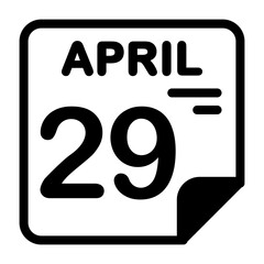 29 April Calendar Icon