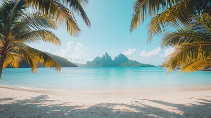 Obraz premium Tropical paradise beach scene (2)