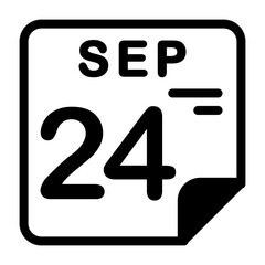 24 September Calendar Icon