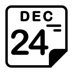 24 December Calendar Icon