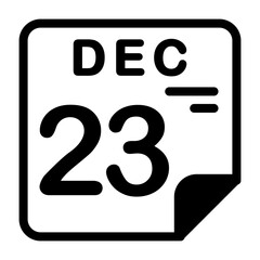 23 December Calendar Icon