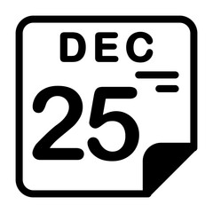 25 December Calendar Icon