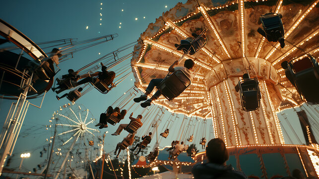 ferris wheel at night in paris
