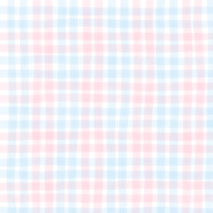Baby Pink Blue Plaid Gingham Check Hand Drawn Background Pattern Overlay