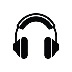 headphones icon on white background