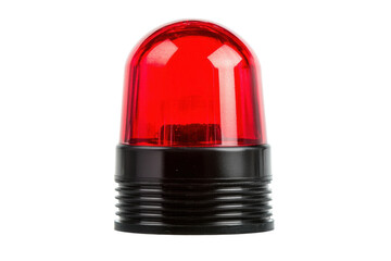Red emergency light siren warning signal alert safety device, cut out - stock png.