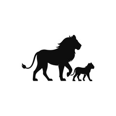 lion silhouette vector