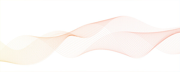 Abstract wavy grey stream element for design on transparent background isolated. Wavy white and orange lines background.Abstract wave element for design. Digital frequency track equalizer.