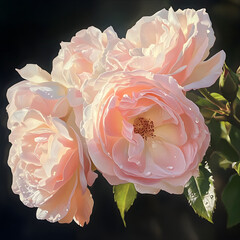 Eternal Elegance: A Captivating Symphony of Blush Pink Roses in Full Bloom