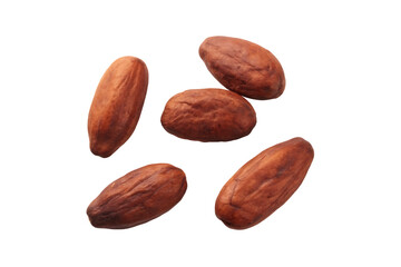 Obraz premium cacao beans isolated on white background PNG