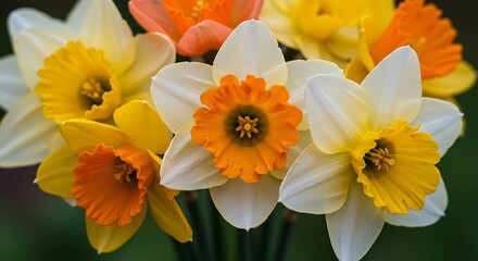 Obraz premium Daffodil Bouquet: vibrant spring colors and elegant floral beauty