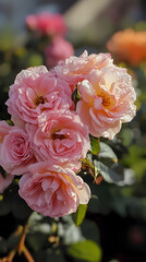 Eternal Elegance: A Captivating Symphony of Blush Pink Roses in Full Bloom
