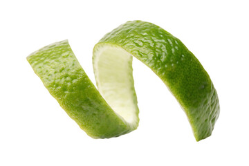 lime fruit peel isolated on white background PNG