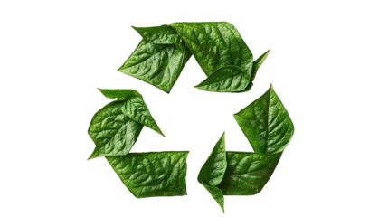 green recycle symbol isolated on white background , transparent png