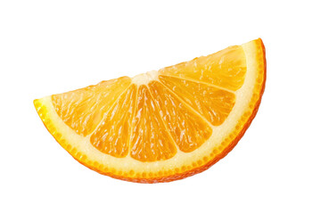 Juicy slice of fresh orange on display, cut out - stock png.