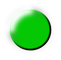 Bright Green Orb Glowing on Transparent Background Abstract Design Element
