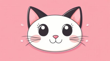 Obraz premium Kawaii cat face