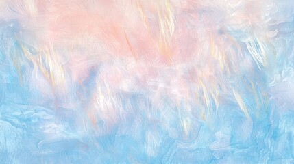 Obraz premium Gentle hues of pink and blue merge to create a calming sky, evoking peace and serenity as the day transitions to evening. The subtle tones invite reflection and relaxation