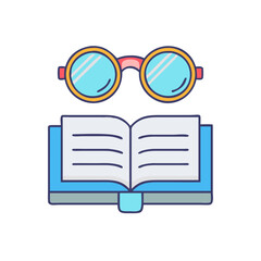 Book reading glasses education knowledge learning study open book glasses read literature vision