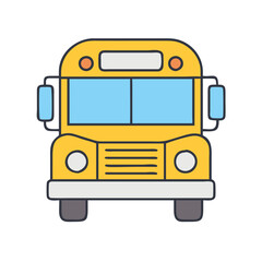 Illustration of a yellow school bus for kids transportation and educational resources vector art