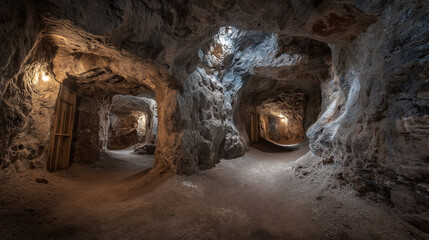 Ancient Mine Exploration Under Fading Torchlight