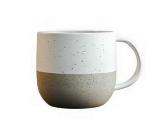 Ceramic two tone mug isolated on white background