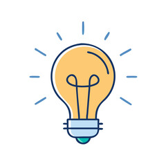 Lightbulb icon vector illustration representing idea innovation and creativity concept design solution