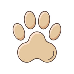 Dog paw print vector illustration, animal paw print, pet paw print, puppy paw print, cute paw print