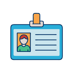 Find employee id card template design for identification badge and access pass online vector