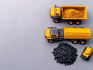 Toy Construction Vehicles on Gray Surface