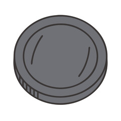 Isolated grey coin illustration for finance concept and money saving tips and investment ideas
