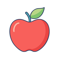 Red apple fruit illustration healthy food fresh apple organic apple delicious apple sweet apple vector art