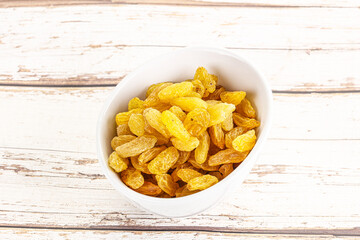 Yellow raisin - dry grape berries