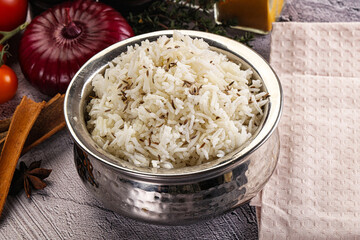 Indian cuisine jeera basmati rice
